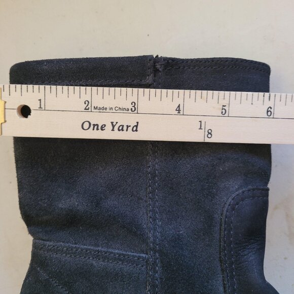 Sorel Slimshortie Boots Size 7 Black Suede and Leather Moto Buckle Pull On - Picture 14 of 14